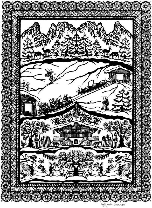 Papercutt mountain railway